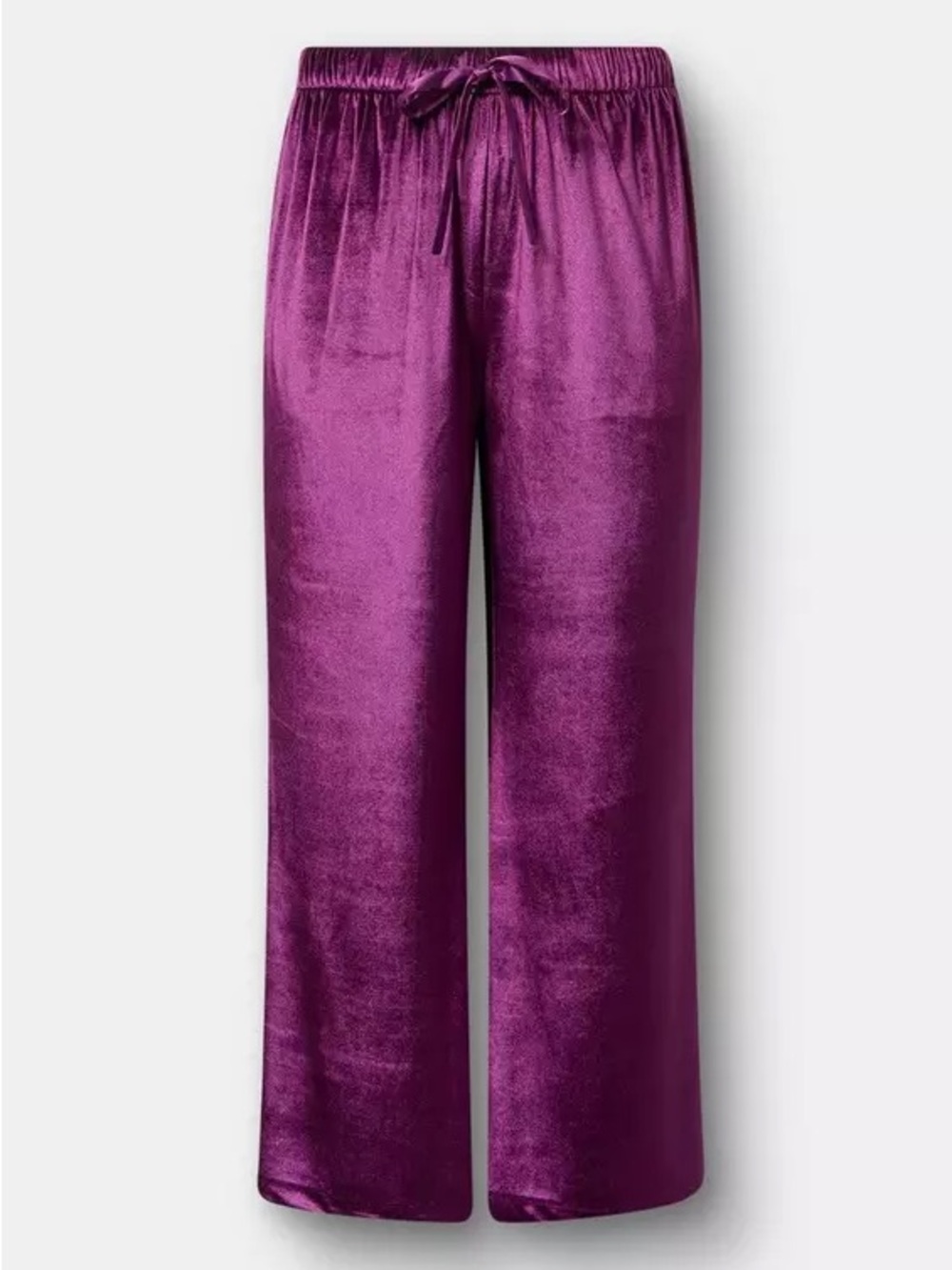 Wide Leg High-Rise Pull-On Velvet Pant